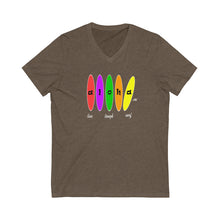 Load image into Gallery viewer, Unisex V-Neck Tee: Aloha Boards