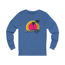 Load image into Gallery viewer, Unisex Long Sleeve Tee: DH Palms Triple Sunset_Front Print