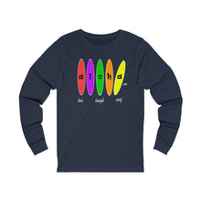 Load image into Gallery viewer, Unisex Long Sleeve Tee: Aloha Boards_Front Print