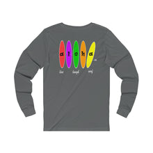 Load image into Gallery viewer, Unisex Long Sleeve Tee: Aloha Boards_Front & Back Print