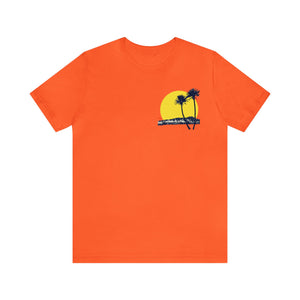 Unisex Tee: DH Palms Sunset_Front & Back Print