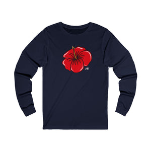 Unisex Long Sleeve Tee: Hibiscus_Front Print