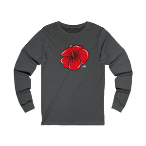 Unisex Long Sleeve Tee: Hibiscus_Front Print