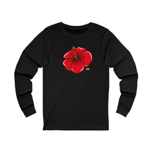 Unisex Long Sleeve Tee: Hibiscus_Front Print