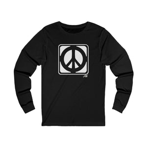 Unisex Long Sleeve Tee: Peace_Front Print