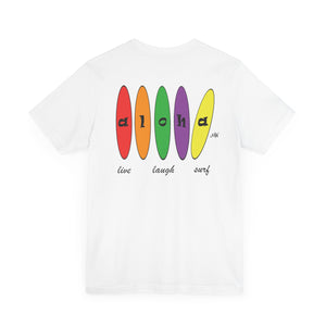 Unisex Tee: Aloha Boards_Back Print