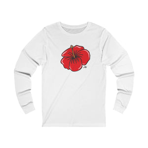 Unisex Long Sleeve Tee: Hibiscus_Front Print