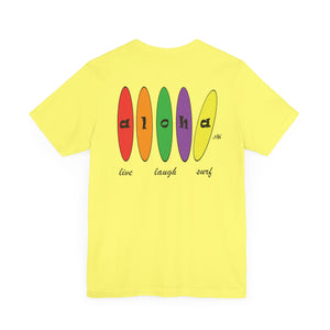 Unisex Tee: Aloha Boards_Back Print