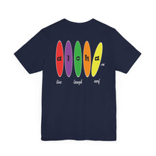 Load image into Gallery viewer, Unisex Tee: Aloha Boards_Back Print
