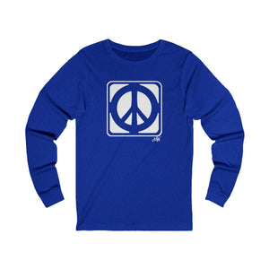 Unisex Long Sleeve Tee: Peace_Front Print