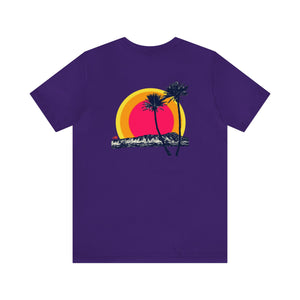 Unisex Tee: DH Palms Triple Sunset_Front & Back Print