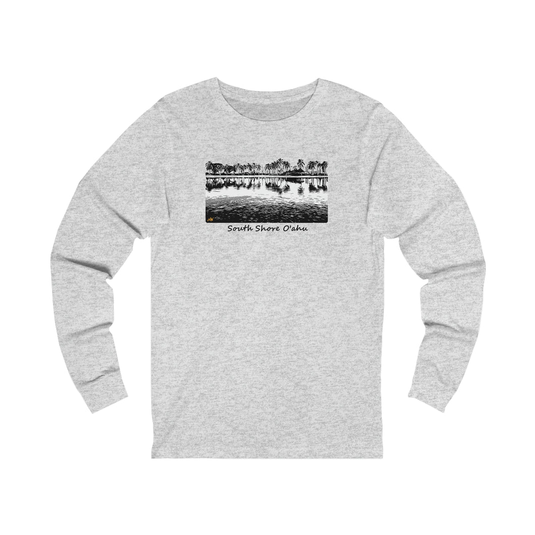 Unisex Long Sleeve Tee: South Shore Lagoon_Front Print