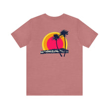 Load image into Gallery viewer, Unisex Tee: DH Palms Triple Sunset_Front &amp; Back Print
