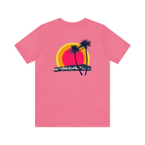 Unisex Tee: DH Palms Triple Sunset_Front & Back Print