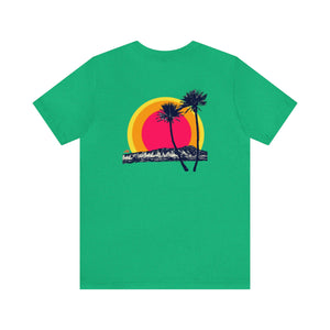 Unisex Tee: DH Palms Triple Sunset_Front & Back Print