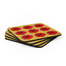 Load image into Gallery viewer, Hibiscus Coaster Set_Gold
