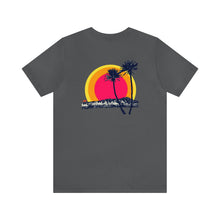 Load image into Gallery viewer, Unisex Tee: DH Palms Triple Sunset_Front &amp; Back Print
