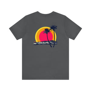 Unisex Tee: DH Palms Triple Sunset_Front & Back Print