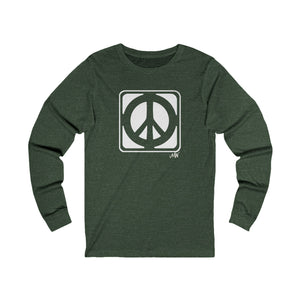 Unisex Long Sleeve Tee: Peace_Front Print