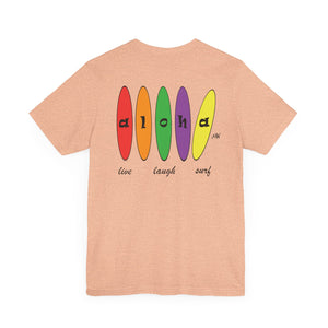 Unisex Tee: Aloha Boards_Back Print