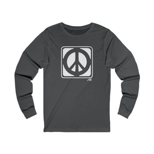 Unisex Long Sleeve Tee: Peace_Front Print