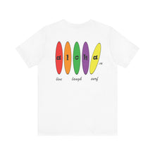 Load image into Gallery viewer, Unisex Tee: Aloha Boards_Back Print
