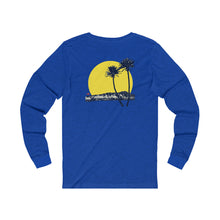 Load image into Gallery viewer, Unisex Long Sleeve Tee: DH Palms Sunset_Front &amp; Back Print
