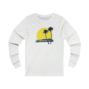 Unisex Long Sleeve Tee: DH Palms Sunset_Front Print