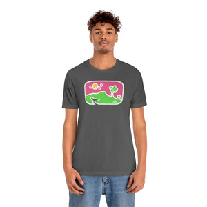 Unisex Tee: Diamond Head Dancing Whale in Color