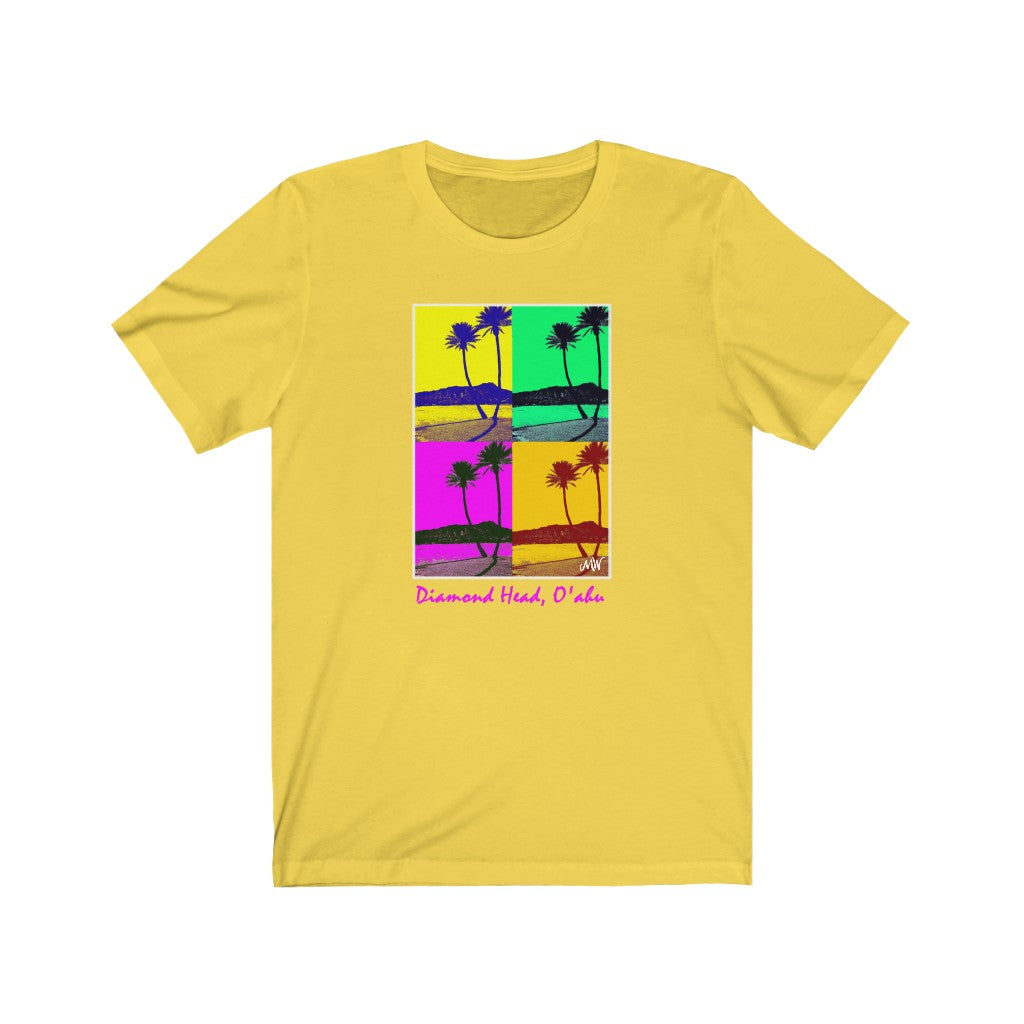 Unisex Tee: Diamond Head Palms PopArt