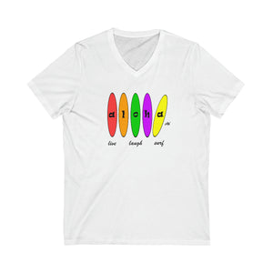 Unisex V-Neck Tee: Aloha Boards