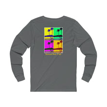 Load image into Gallery viewer, Unisex Long Sleeve Tee: DH Palms PopArt_Front &amp; Back Print
