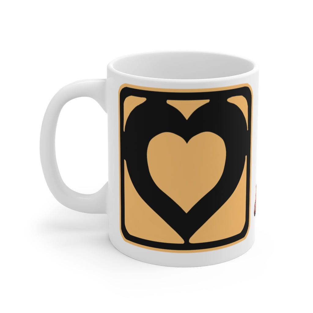 Hearts Mug Peach