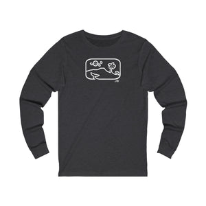 Unisex Long Sleeve Tee: DH Dancing Whale_Front Print