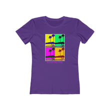 Load image into Gallery viewer, Women&#39;s Tee: Diamond Head Palms PopArt
