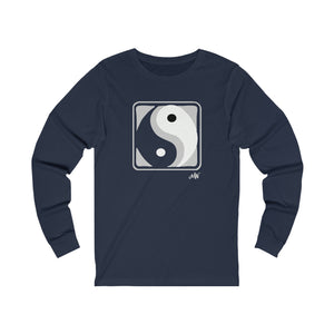 Unisex Long Sleeve Tee: Yin Yang_Front Print