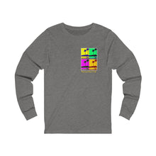 Load image into Gallery viewer, Unisex Long Sleeve Tee: DH Palms PopArt_Front &amp; Back Print
