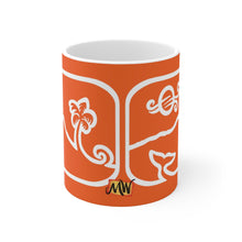 Load image into Gallery viewer, Diamond Head Dancing Whale Mug_Orange
