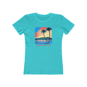 Women's Tee: Diamond Head Palms Comic