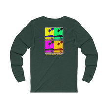 Load image into Gallery viewer, Unisex Long Sleeve Tee: DH Palms PopArt_Front &amp; Back Print
