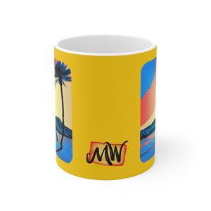 Diamond Head Palms Comic Mug