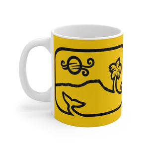 Diamond Head Dancing Whale Mug_Sunburst