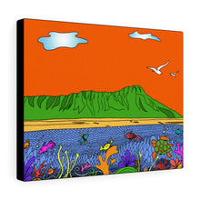 Load image into Gallery viewer, Diamond Head Ocean Life on Canvas - 3 sizes
