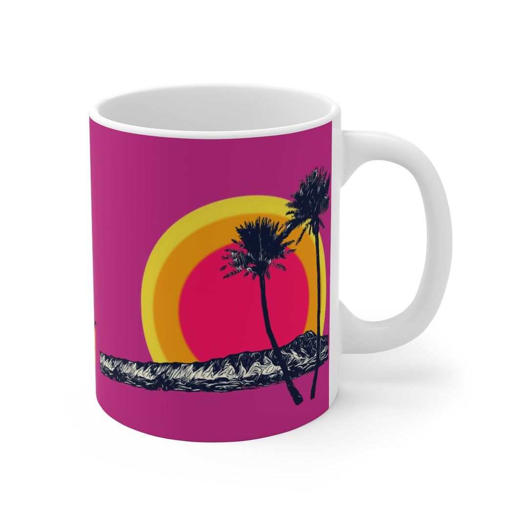 Diamond Head Palms Triple Sunset_Berry