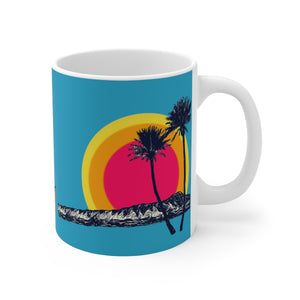 Diamond Head Palms Triple Sunset_Turquoise