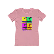 Load image into Gallery viewer, Women&#39;s Tee: Diamond Head Palms PopArt
