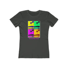 Load image into Gallery viewer, Women&#39;s Tee: Diamond Head Palms PopArt
