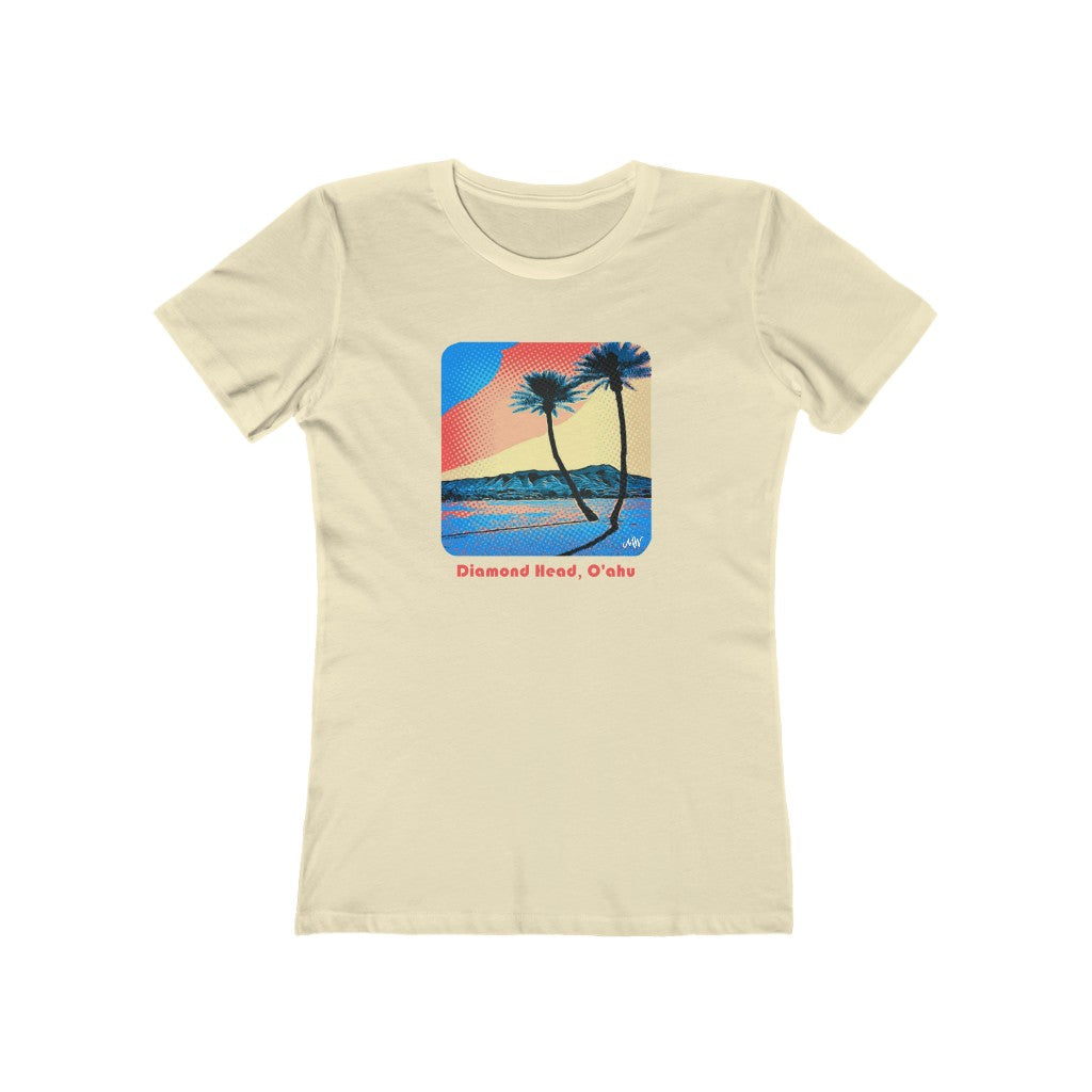 Women's Tee: Diamond Head Palms Comic