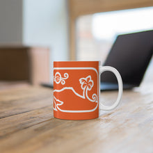 Load image into Gallery viewer, Diamond Head Dancing Whale Mug_Orange
