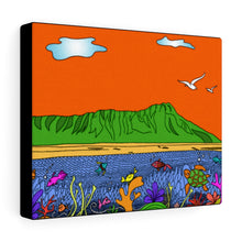 Load image into Gallery viewer, Diamond Head Ocean Life on Canvas - 3 sizes
